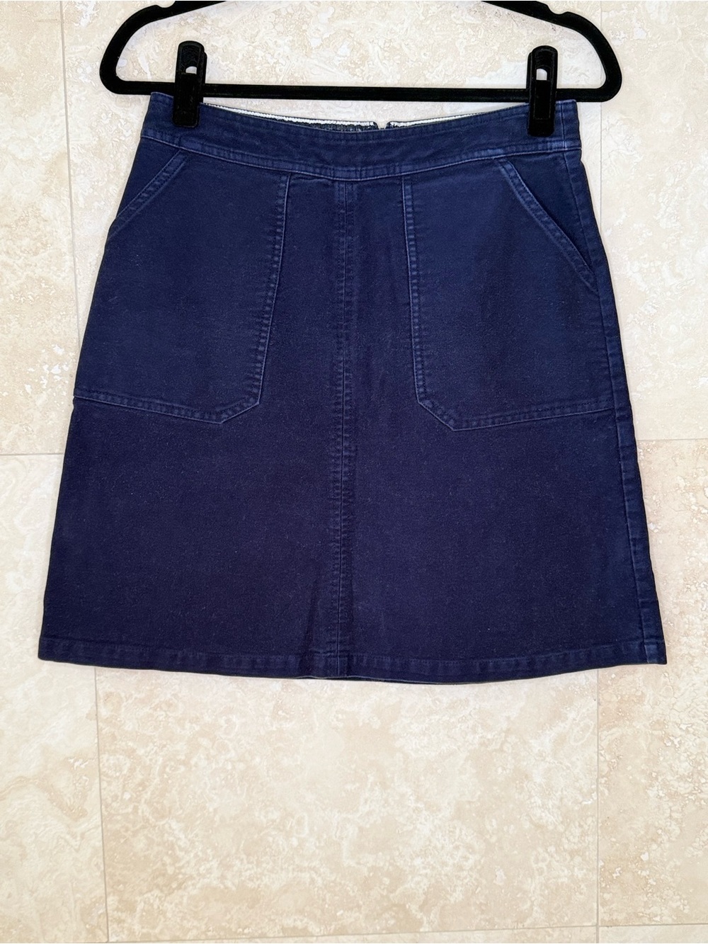 Boden Navy Blue Cargo Pocket Skirt EUC